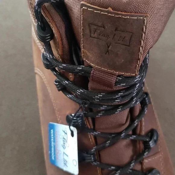 Sporty Men Rugged Lugsole Leather Waterproof Hiking Adventure Ankle Boots - Picture 4 of 9